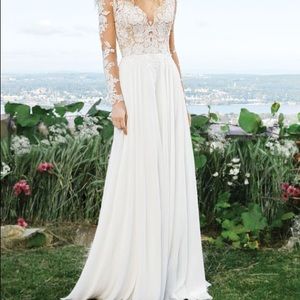 Lillian West 6422 Embroidered Wedding Dress